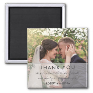 Wedding Day Photo Thank You Favor Magnet