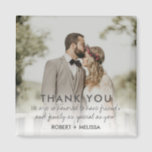 Wedding Day Photo Thank You Favor Magnet<br><div class="desc">Capture the magic of your wedding day and express gratitude to your guests with our Wedding Day Photo Thank You Favor Magnet. This heartfelt token of appreciation combines the charm of a cherished wedding photo with the practicality of a magnet, ensuring your guests can relive the joyous memories every time...</div>