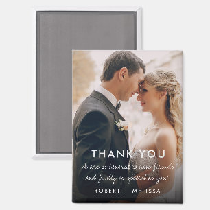 Wedding Day Photo Thank You Favor Magnet
