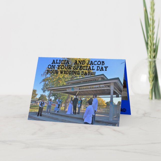 WEDDING DAY PHOTOS Greeting CARD (Front)