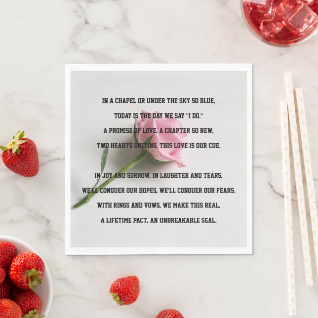 Wedding Day Poem Napkins (Insitu)