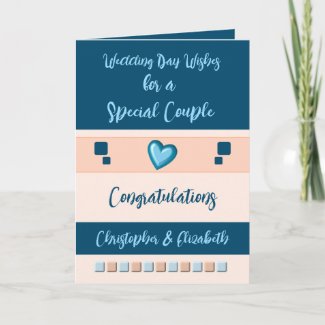 Wedding Day special couple blue coral