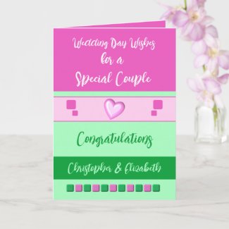 Wedding Day special couple pink green