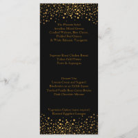 Wedding Day Trendy Gold Dots Menu