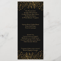 Wedding Day Trendy Gold Dots Menu