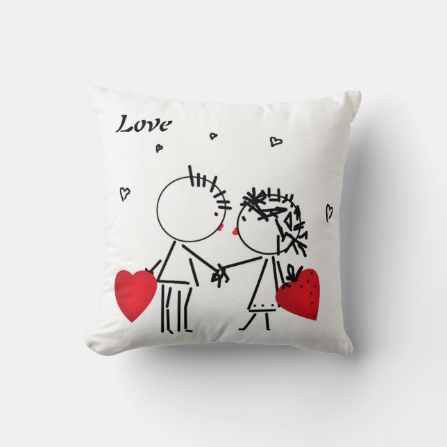 Wedding , day Valenine , love Throw Pillow (Front)