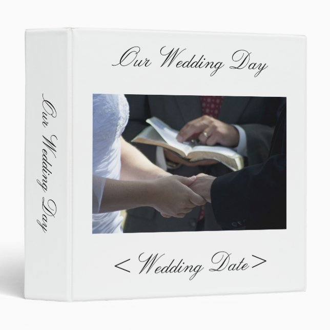 Wedding Day Vows Memory Binder (Front/Spine)