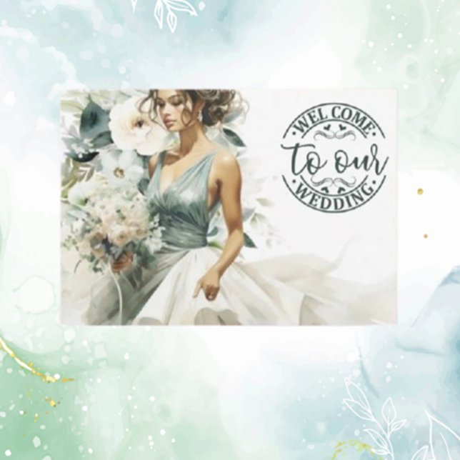  wedding day, Welcome Eucalyptus  Enclosure Card (Creator Uploaded)