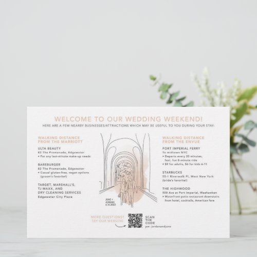 Wedding Day Welcome Map Card _ for JUNE