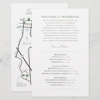 Wedding Day Welcome Map - CUSTOM for Katherine | Zazzle