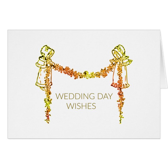 Wedding Day Wishes Cards (Front Horizontal)