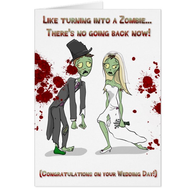 Wedding day zombies cards (Front)