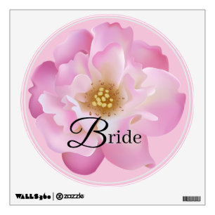 Wedding Decal Cling-Bride Rose