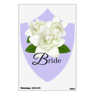 Wedding Decal Cling-Bride White Gardenias