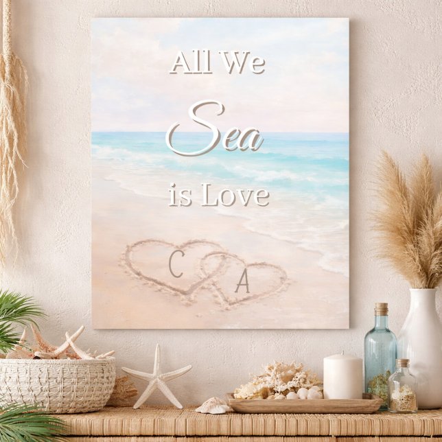 Wedding decor All we Sea is Love Beach sand (Creator Uploaded)