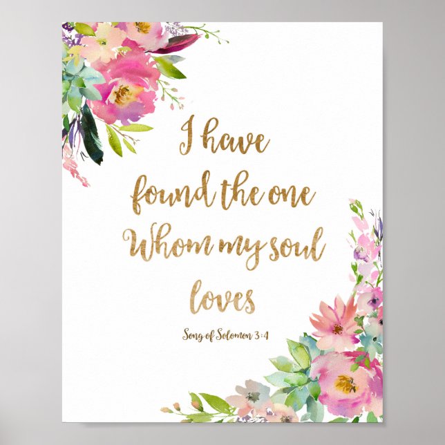 Wedding Decor Art Print "I have Found the One" (Front)