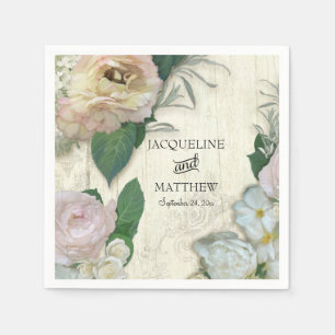 Wedding Decor Modern Vintage Pretty Floral Rustic Napkins