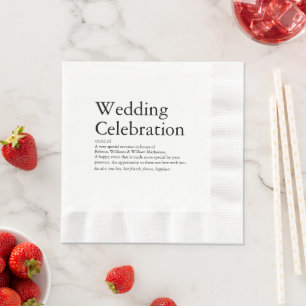 Wedding Definition party Napkins