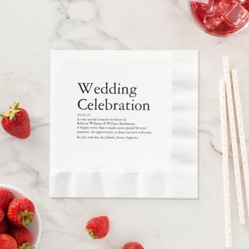 Wedding Definition party   Napkins