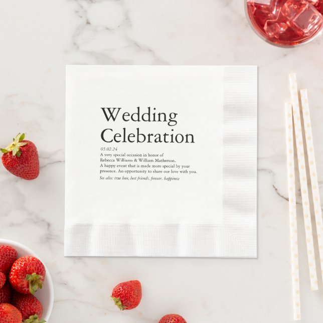 Wedding Definition party   Napkins (Insitu)