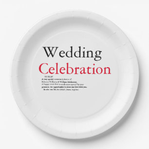 Wedding Definition party Paper Plate