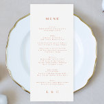 Wedding Desert Terracotta White Menu<br><div class="desc">slim menu to match the collection
*if you would like more paper options this design can be transferred to a slim program
*or for more help contact me</div>