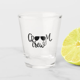Wedding Design Groom Crew Shot Glass