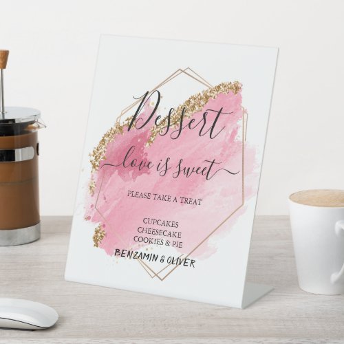 Wedding Dessert Bar Love Sweet Custom Dusty  Pedestal Sign