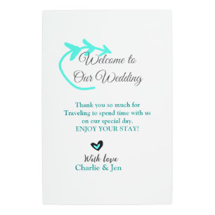 Wedding Destination celebration welcome travel Metal Print