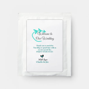 Wedding Destination celebration welcome travel Tea Bag Drink Mix