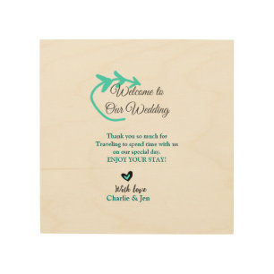 Wedding Destination celebration welcome travel  Wood Wall Art