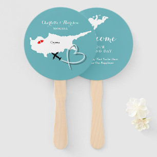 Wedding Destination Cyprus Hand Fan
