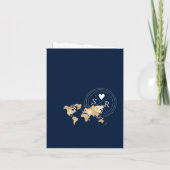 Wedding Destination Passport Gold World Map Invita Invitation (Back)