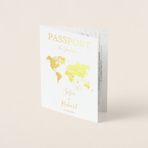 Wedding Destination Passport World Map NEW ZEALAND