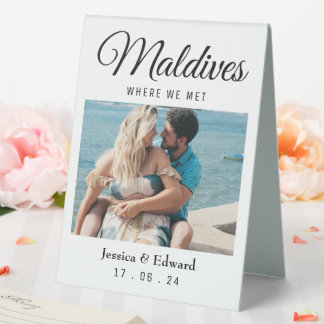 Wedding Destination Table Name Couple Travel Photo Tent