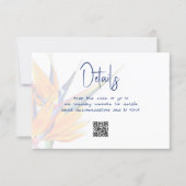 Wedding Details Bird of Paradise Enclosure Cards (Front)