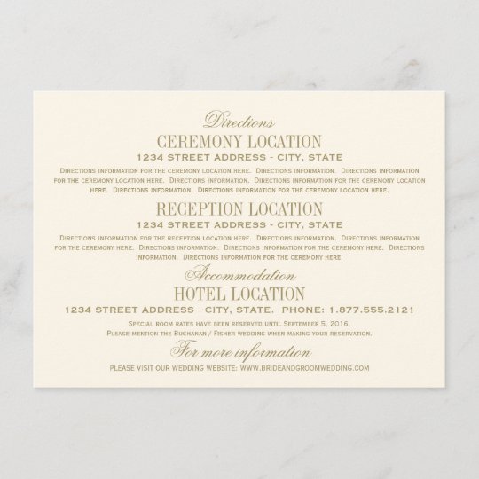 Lovely 15 What To Put On Details Card Wedding