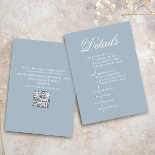 Wedding Details Card QR Code Template Editable