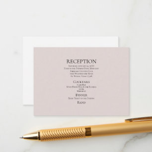 Wedding Details Cash Bar Enclosure Card