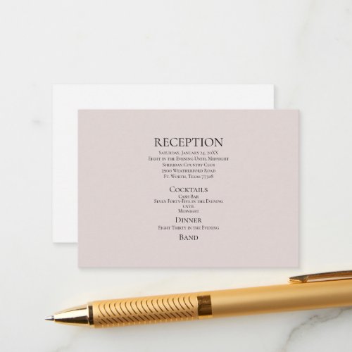 Wedding Details Cash Bar Enclosure Card