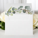 Wedding Details Eucalyptus Greenery Succulent Envelope<br><div class="desc">Eucalyptus Greenery Succulent Botanical Watercolor Spring Wedding Invitation Envelope on white background - includes beautiful and elegant script typography with modern botanical leaves and greenery for the special Wedding day celebration.</div>