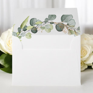 Wedding Details Eucalyptus Greenery Succulent Envelope