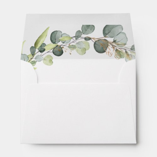 Wedding Details Eucalyptus Greenery Succulent Envelope