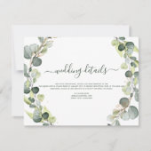Wedding Details Eucalyptus Greenery Succulent Invitation (Front)