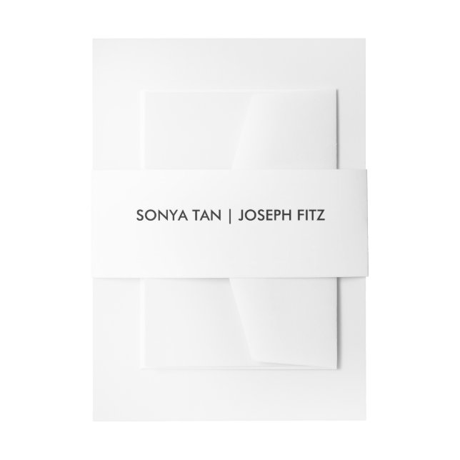  Wedding Details Modern Wedding  Invitation Belly  Invitation Belly Band (Front Example)