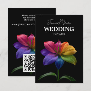🌈 Wedding Details QR code Enclosure Card
