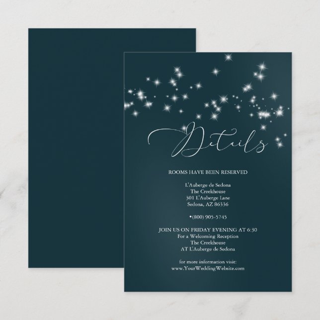 WEDDING DETAILS | Sage Green Olive Foliage Invitation (Front/Back)