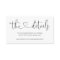 Wedding Details Website Enclosure Card - Simple