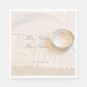 Wedding Diamonds Ring Jewelry Paper Napkins