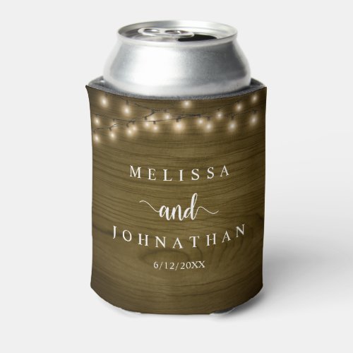 Wedding Dinner and Party Rustic String Lights Can Can Cooler